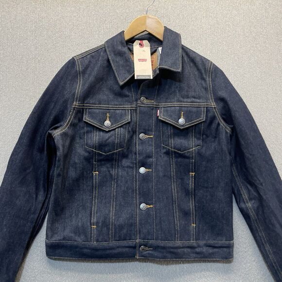 Levi's Denim Trucker Jacket Size XS Biker Jean Authentic Cotton - Picture 3 of 11